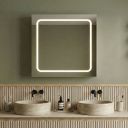 Manor Single Door Illuminated LED Mirrored Wall Cabinet 500x630mm