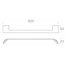 Jenka Single Towel Rail 600mm