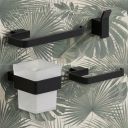 Elora Matt Black 4-Piece Bathroom Accessory Set