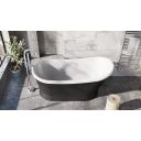 Hoff Matt Black Industrial Freestanding Acrylic Bath 1676x780mm - roomset 3