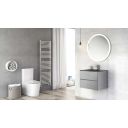 Galyn Concrete Wall Hung Vanity Unit with Black Basin 600mm