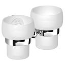 Cambridge Double Tumbler & Chrome Holder