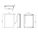 Lapis Motion Sensor Illuminated LED Mirrored Wall Cabinet 500x700mm Spec Dimension Drawing