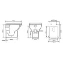 Tavistock Structure Comfort Height Back to Wall Toilet Pan WC with Soft Close Seat