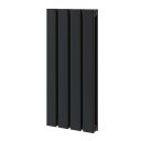 Perth Matt Black Double Vertical Flat Panel Radiator 600x272mm