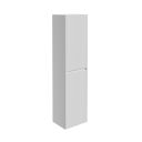 Liora Wall Hung Matt White Ribbed Tall Storage Unit