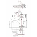Burlington Chelsea Chrome Curved Basin Mixer Tap with Pop Up Waste