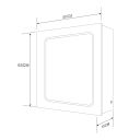 Manor Single Door Illuminated LED Mirrored Wall Bathroom Cabinet 500x630mm