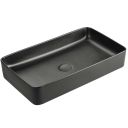 Monica Matt Black Rectangular Countertop Basin