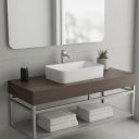 Platoon White Rectangle Countertop Basin