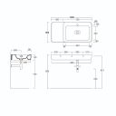 Micheli Gloss White Wall Hung Basin 1000mm SPEC