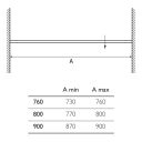 Rivar Chrome Pivot Shower Door Opening Size Dimensions