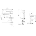 Apex Gloss White Floor Standing Vanity Unit & Basin with Black Handles, Tap & Waste 615mm
