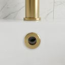 Brushed Gold Round Basin Overflow Cover