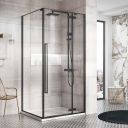Taylor Black Hinged Shower Door 800mm