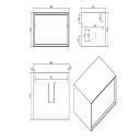 Devlin Black & Concrete Wall Hung Vanity Unit 800mm