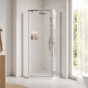Penta Chrome Frameless Shower Enclosure 900x900mm