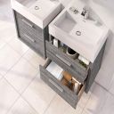 Winslow Grey Ash Wall Hung Vanity Unit with Basin 750mm