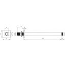 Vade 250mm Square Ceiling Arm spec