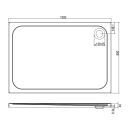 Low Profile Rectangle Shower Tray 1300x900mm Spec Drawing