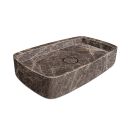 Marzio Emparador Dark Honed Marble Rectangle Basin 212986