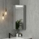 Ashburn Illuminated LED Mirrored Corner Wall Cabinet 320x700mm