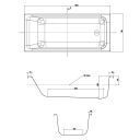 Aero Reinforced Acrylic Single Ended Bath 1600x700mm - Detailed dimensions