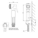Brushed Gold Douche Thermostatic Mixer Valve dimensions
