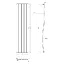 Gamma White Vertical Wave Radiator 1785x413mm