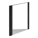 Esk Textured Black Frame Mirror 600x600mm