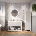 Addison Ribbed White 1200mm Floor Standing Vanity Unit