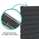 Delton Anthracite Horizontal Convector Radiator - 600x600mm