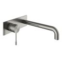 Moray Gunmetal single lever bath mixer tap featuring a textured knurled detailing