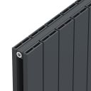 Tesoro Anthracite Textured Double Reversible Aluminium Radiator 600x1235mm