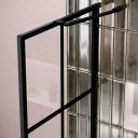 Amien Matt Black Grid Framed Shower Screen