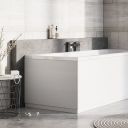 Esk Textured White End Bath Panel 800mm
