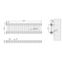 Upton White Double Horizontal Column Radiator 300x1010mm