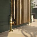 Clement Antique Brass Triple Vertical Column Radiator - 1800x200mm