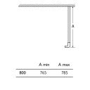Solet Chrome Shower Side Panel 800mm Dimensions