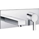 Samu Chrome Wall Mounted Basin Mixer Tap
