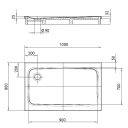 Kaldewei Superplan Rectangular Steel Shower Tray 1000x800mm Spec Drawing