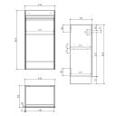 Odion Concrete Floor Standing Cloakroom Vanity Unit with Resin Basin 440mm