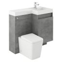 Summers Concrete Right Hand Combination Vanity Basin and WC Unit 900mm