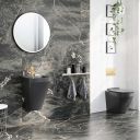 Belgrove Black Back to Wall Toilet and Wall Hung Basin Suite