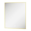 Rione Gold Rectangular Backlit LED Heated Mirror 500x725mm