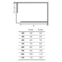 Oxford Walk-In Wetroom Shower Screen Spec Line Drawing