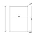 Burlington Rectangular Chrome Framed Traditional Bathroom Mirror A11CHR Dimension Drawing