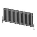 Upton Grey Double Horizontal Column Radiator - 400x1010mm