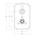 Adonis Chrome Dual Outlet Concealed Valve with Shower Head & Slide Rail