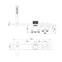 Coach Chrome Deck Mounted 2 Way Bath Shower Mixer Tap